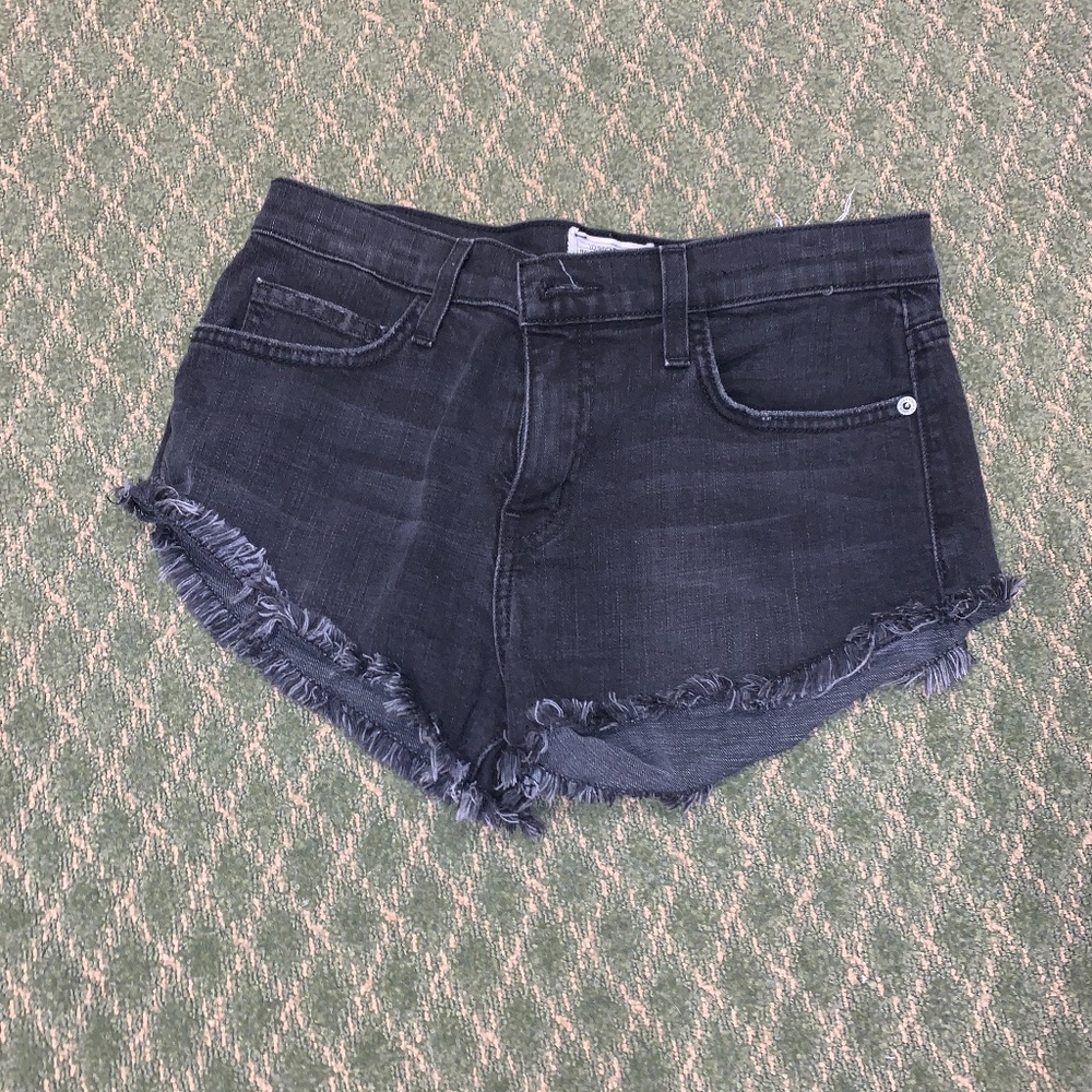 Black jean shorts